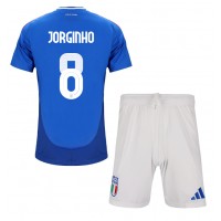 Italy Jorginho Frello #8 Replica Home Minikit Euro 2024 Short Sleeve (+ pants)